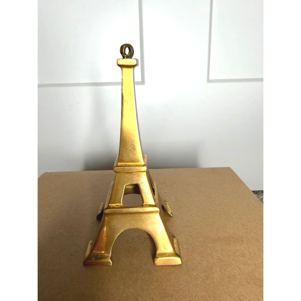 Restoration Hardware Brass Eiffel‎ Tower Figurine Gold Paris Decor Sculpture 5in